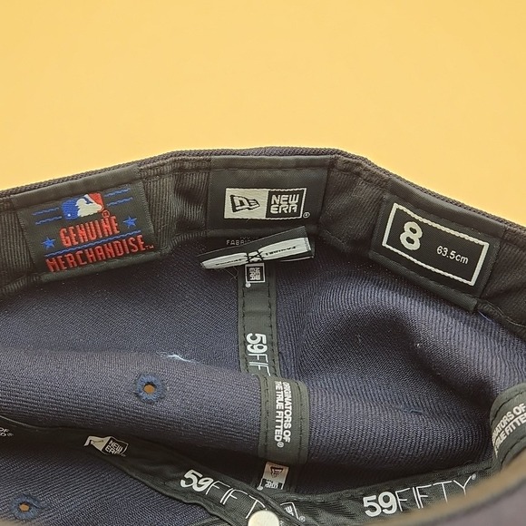 Florida Marlins Hat Cap New Era Fitted Size 8 All Black MLB Baseball 59Fifty - Picture 9 of 9